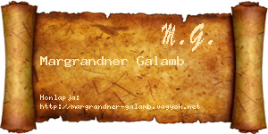 Margrandner Galamb névjegykártya
